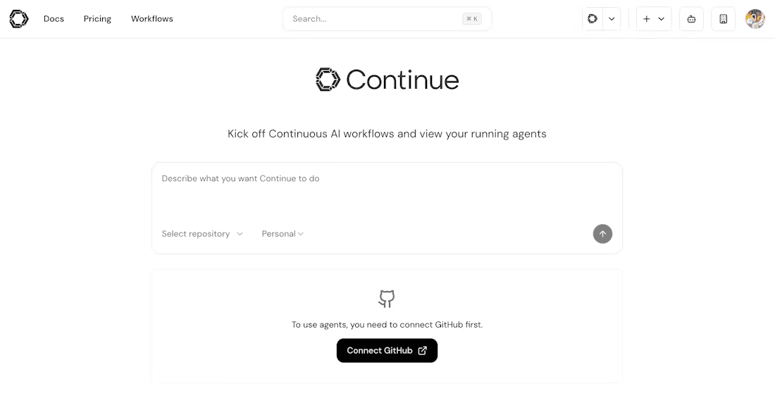 hub.continue.dev/agents